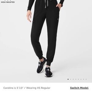 Women's Figs Black High-Waisted Joggers